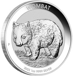 2022 - Australia Wombat 1 oz 9999 Silver $1 Silver Coin ST