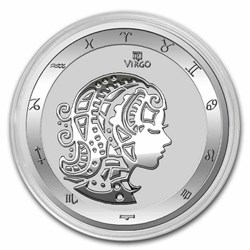 2022 - Tokelau 1 oz .999 Silver $5 Zodiac Series: Virgo in Capsule