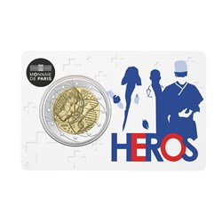 2020 - 2 Euro France * Medical Research * Coin Card BU * Heroes