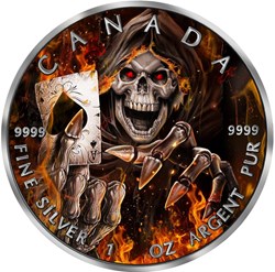 2022 $5 ARMAGEDDON GRIM REAPER V Ruthenium 1 Oz Silver Coin