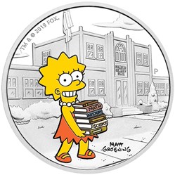 2019 The Simpsons Lisa Simpson 1oz $1 Silver Proof Coin