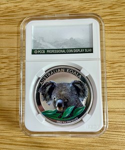 2014 - Australian koala 1oz 999 silver Coloured coin