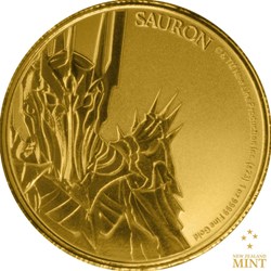 2023 Niue Lord of the Rings Sauron 1oz Gold BU Coin