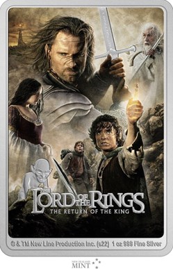 2022 Niue Lord of the Rings The Return of the King 1oz Silver Poster Coin