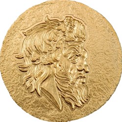 2023 Cook Islands Ancient Greece Pan Panticapaeum 1/2g Gold Silk Finish Coin