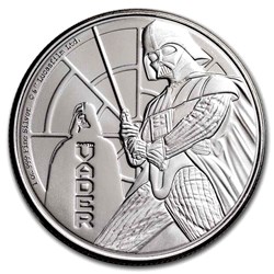 2022 - Darth Vader™ Star Wars™ 1oz Niue $2 Silver Coin with Coin Capsule