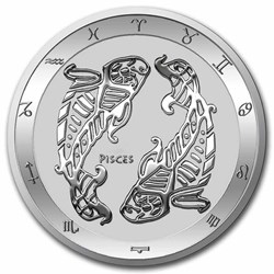 2022 Tokelau 1 oz .999 Silver $5 Zodiac Series: PISCES ~~ in Capsule