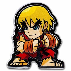 2021 Fiji 1 oz Ag $1 Street Fighter Mini Fighters: Ken Masters