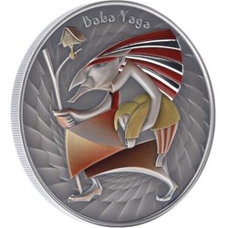 2023 - Baba Yaga World of Cryptids 1 oz Antique Finish Silver Coin 2$ Niue