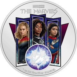2023 Niue Marvel Studios The Marvels 1oz Silver Colorized Proof Coin