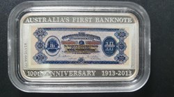 2013 "100th Anniversary of Australia's First Bank Note" 1oz Silver Proof Coin & Stamp Set