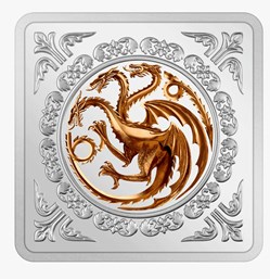 2022 Game of Thrones™ - Targaryen Sigil 1oz Silver Medallion