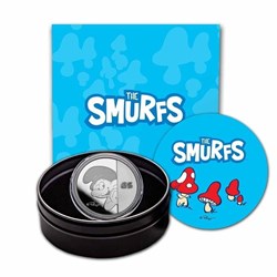 2023 - Smurfs Smurfs 65th Anniversary 1oz 999 Silver Niue Proof with Original Packaging