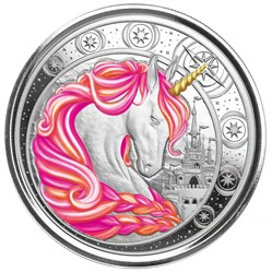 2023 - Ghana Unicorn ""Jubilee"" 1oz Silver 999 Color with Certi Log Coincard