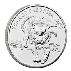 2022 - Lunar Year of the Tiger - United Kingdom £5 Brilliant Uncirculated Coin