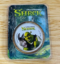 2021 - NIUE: 2 Dollars "Shrek & Donkey" 1 oz #F5247 20th Anniversary DreamWorks™