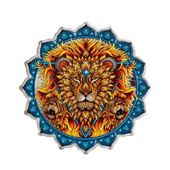 2023 Solomon Islands Lion of the 5th Chakra 2oz Silver Colorized Coin