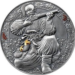 2021 3000 Francs Zaporozhian Cossack Legendary Warriors 3oz Silver Coin