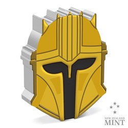 2023 Niue Star Wars Mandalorian Helmet Armorer 1oz Silver Colorized Proof Coin
