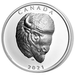 2021 Canada Buffalo Extraordinary High Relief 1 oz Silver Proof $25 Coin