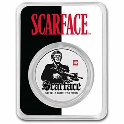 2023 - Scarface 40th Anniversary 1oz Silver 999 Color Chad In TEP Blister