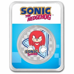 2022 - Niue 2 Dollars Sonic the Hedgehog Knuckles 1 Oz Silver