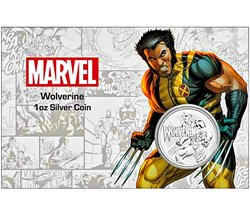 2021 Wolverine Marvel .9999 1oz Silver on Card Perth Mint Limited to 1000 - RARE
