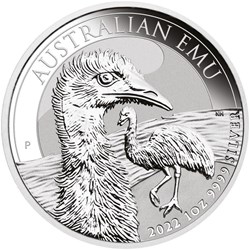 2022 - 1 oz Silver Australia EMU Silver Coin 1 oz Silver 9999 *St/Bu*