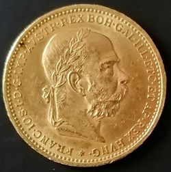 1893 - Austria Gold 20 Corona Coin - Franz Joseph I