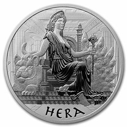 2022 - HERA Tuvalu Gods of Olympus 1oz Silver BU Coin