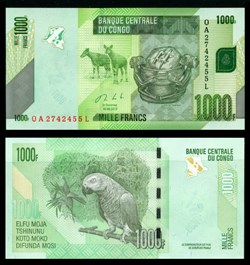2013 - Banknote banknote - Central Bank of the CONGO, 1000 FRANCS UNC