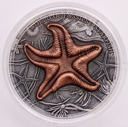 2019 - STARFISH World of Fossils 2 Oz Silver Coin 2$ Niue