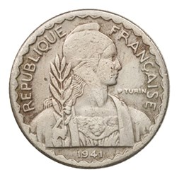 1941 - 10 cents Republique Francaise Coin