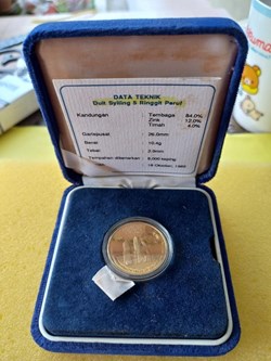 1989 - Coins rm5 mesyuarat ketua negara commonwealth with proof cert