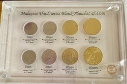 2014 - Malaysian 3rd Series 2014 Coin set with empty Planchets and coins