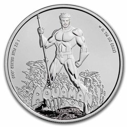2023 - Aquaman™ 1oz Silver DC Comics™ (2) Silver Coin Samoa ST / BU