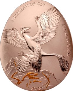 2022 - Samoa 20cents Dinosaurs in Asia 5 Microraptor Gui Curved commemorative coin