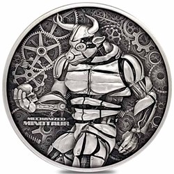 2022 Mechanized Minotaur Chad 2 oz .999 Silver Coin Steampunk