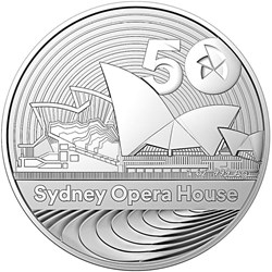 2023 - Sydney Opera House 50. Anniversary 1 oz 999 Silver Australia ST/BU
