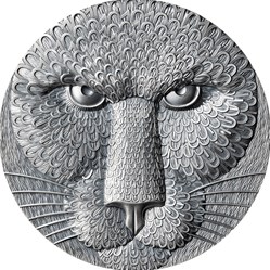 2023 United Crypto States Binary Puma 2oz Silver Antiqued Coin