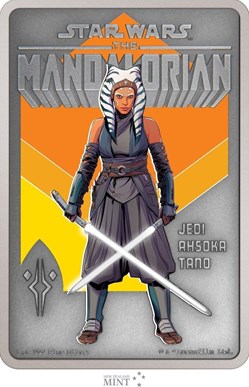 2022 Niue The Mandalorian Ahsoka Tano 1oz Silver Antique Poster Coin