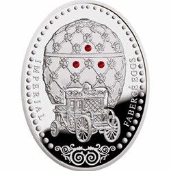 2012 - Coronation Egg Imperial Faberge Eggs Proof Silver Coin 1$ Niue