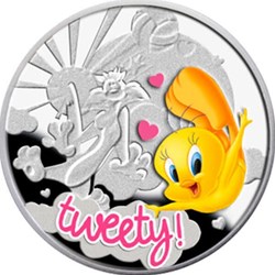 2013 - Tweety Cartoon Characters 1/2 oz Proof Silver Coin Niue