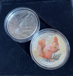 2012 red squirrel 2 coins set