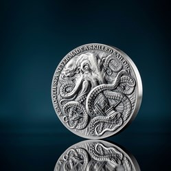 2024 - Kraken Life Quotes 1 oz Antique finish Silver Coin 5 Cedis Ghana