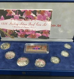 1996 Sterling Silver Proof Coin Set With Original Box And Coa,