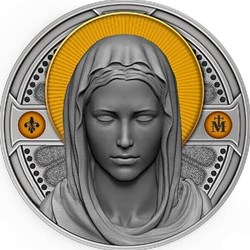 2022 - Maria of Nazareth 2 oz Antique finish Silver Coin 2000 Francs CFA Cameroun