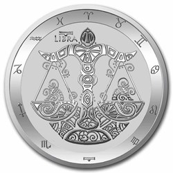 2022 - 1 oz .999 Silver $5 Zodiac Series: Libra in Capsule