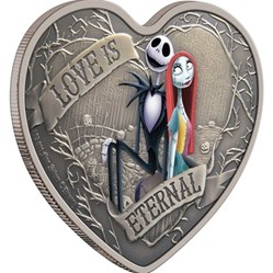 2021 Disney – The Nightmare Before Christmas Love is Eternal 1oz Silver Coin