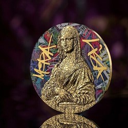 2023 - Pop Art Mona Lisa 2 oz Proof Silver Coin 5$ Niue
